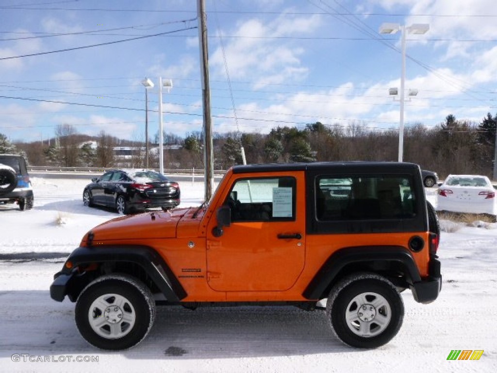 2012 Wrangler Sport 4x4 - Crush Orange / Black photo #5