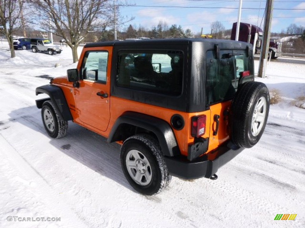 2012 Wrangler Sport 4x4 - Crush Orange / Black photo #6