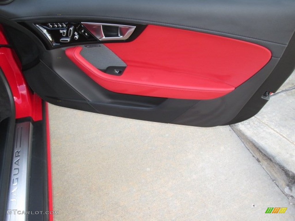 2014 Jaguar F-TYPE S Red Door Panel Photo #89391840