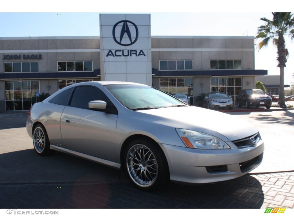 2007 Accord LX Coupe - Alabaster Silver Metallic / Gray photo #1