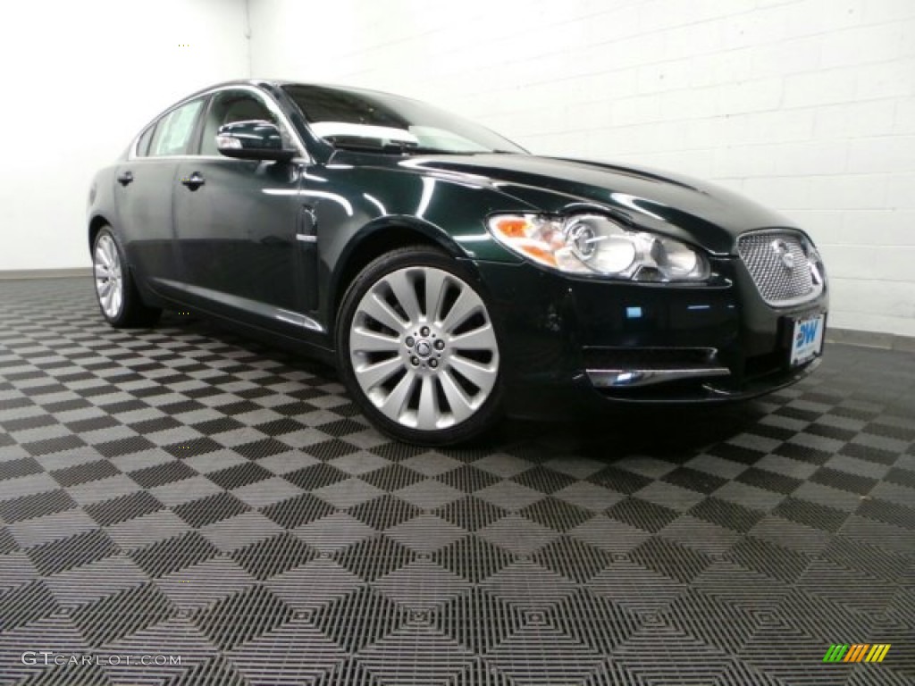 2009 XF Premium Luxury - Botanical Green Metallic / Champagne/Truffle photo #1