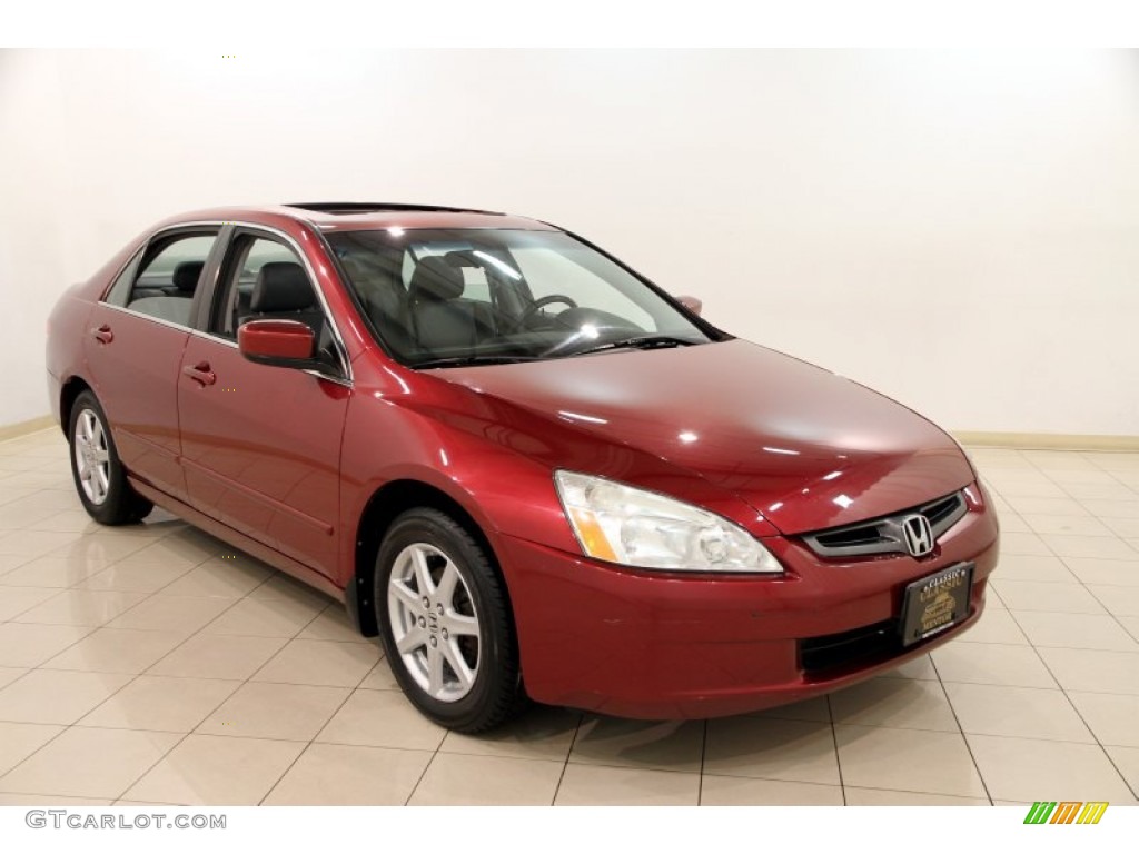 2003 Accord EX V6 Sedan - Redondo Red Pearl / Gray photo #1