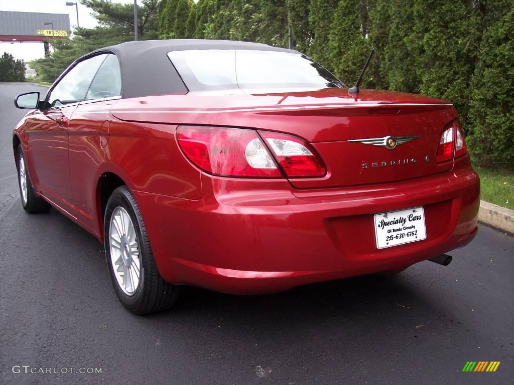 2008 Sebring LX Convertible - Inferno Red Crystal Pearl / Dark Slate Gray/Light Slate Gray photo #3