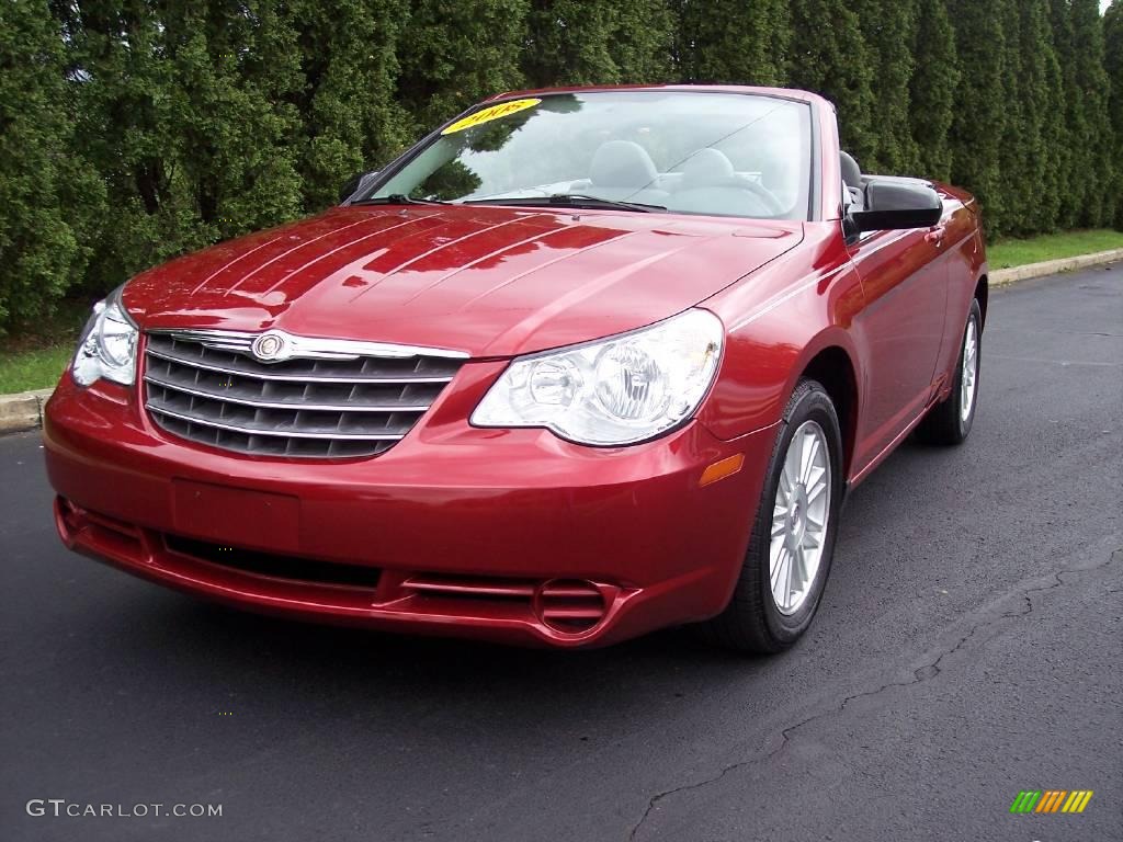 2008 Sebring LX Convertible - Inferno Red Crystal Pearl / Dark Slate Gray/Light Slate Gray photo #5