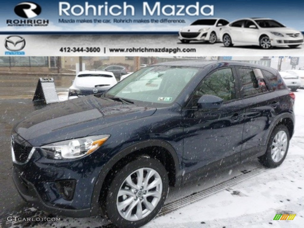 2014 CX-5 Grand Touring AWD - Stormy Blue Mica / Sand photo #1