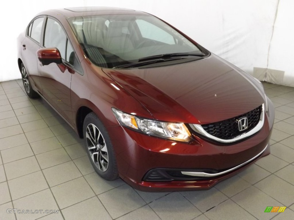 Crimson Pearl 2014 Honda Civic EX Sedan Exterior Photo #89404323