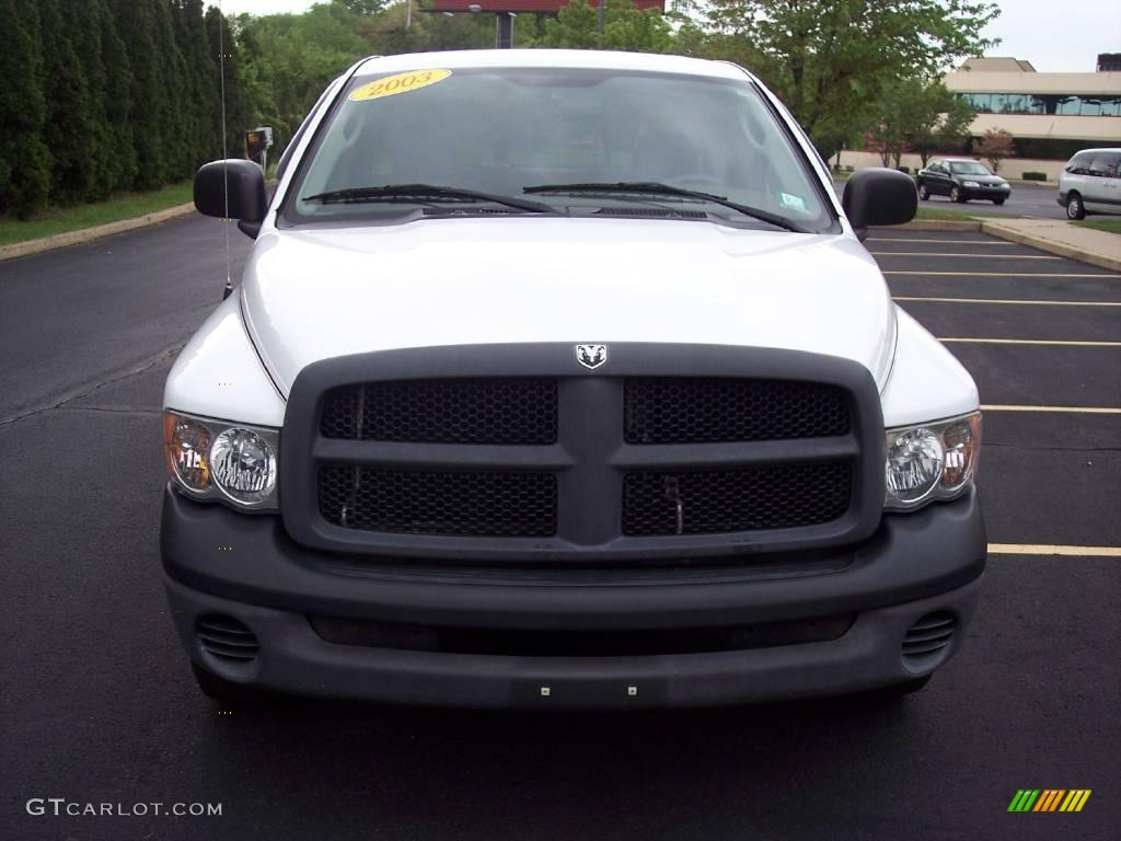 2003 Ram 1500 ST Quad Cab - Bright White / Taupe photo #3