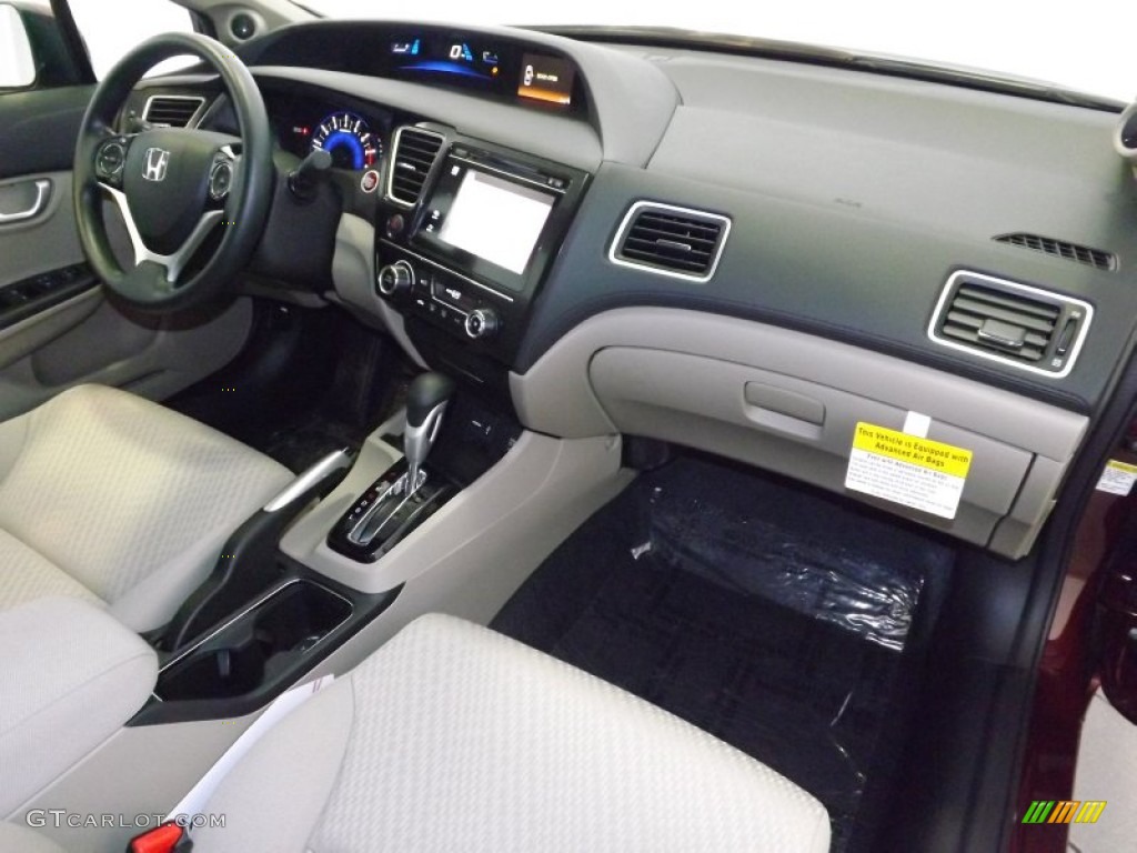 2014 Honda Civic EX Sedan Beige Dashboard Photo #89405043
