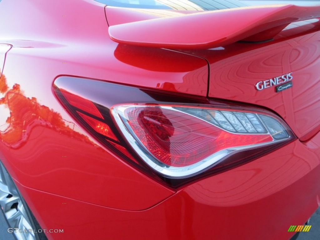 2013 Genesis Coupe 3.8 Track - Tsukuba Red / Black Leather photo #13