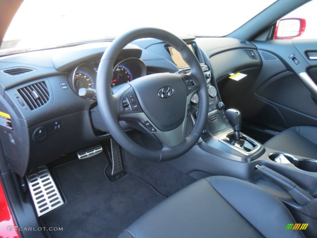 Black Leather Interior 2013 Hyundai Genesis Coupe 3.8 Track Photo #89406957