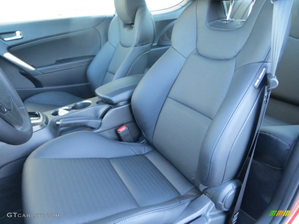 Black Leather Interior 2013 Hyundai Genesis Coupe 3.8 Track Photo #89406978
