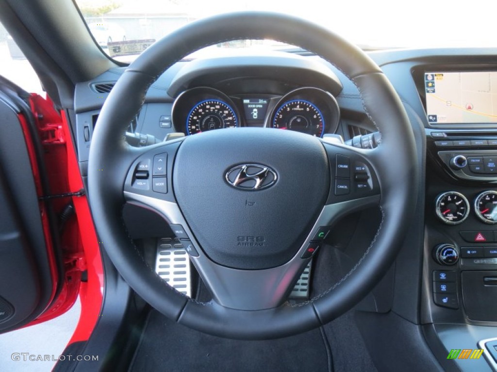 2013 Genesis Coupe 3.8 Track - Tsukuba Red / Black Leather photo #32