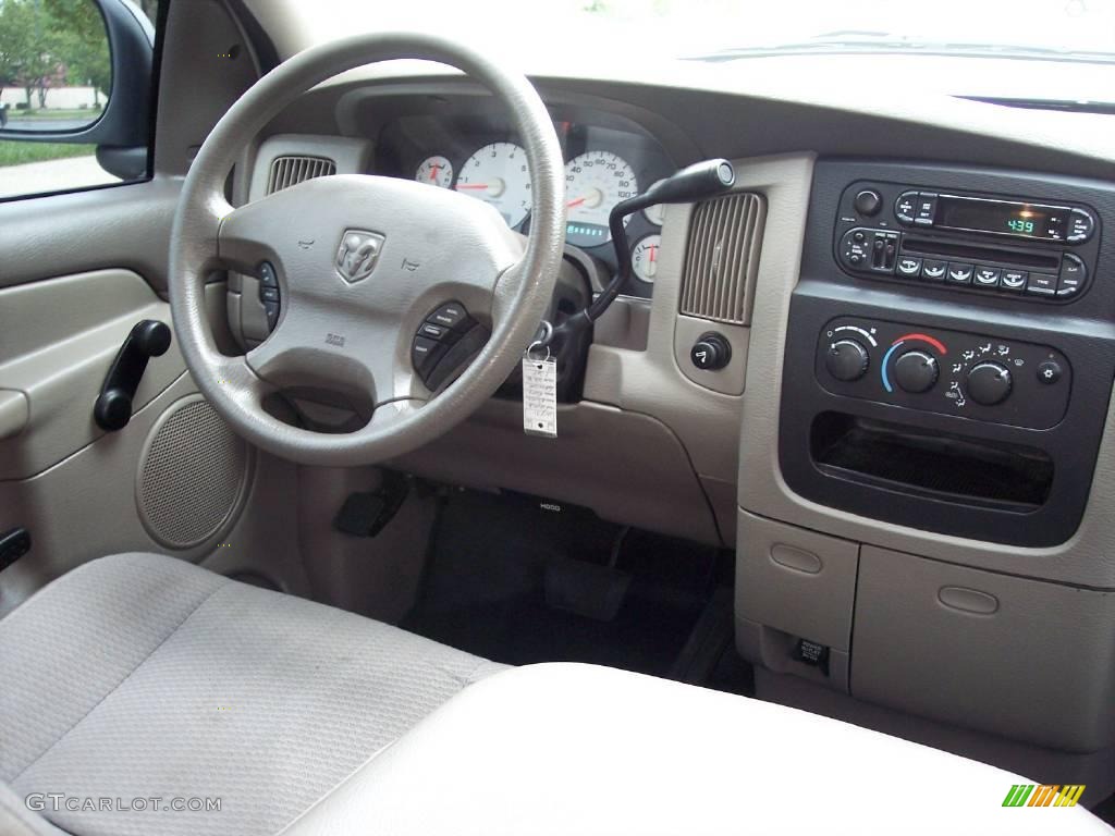 2003 Ram 1500 ST Quad Cab - Bright White / Taupe photo #44