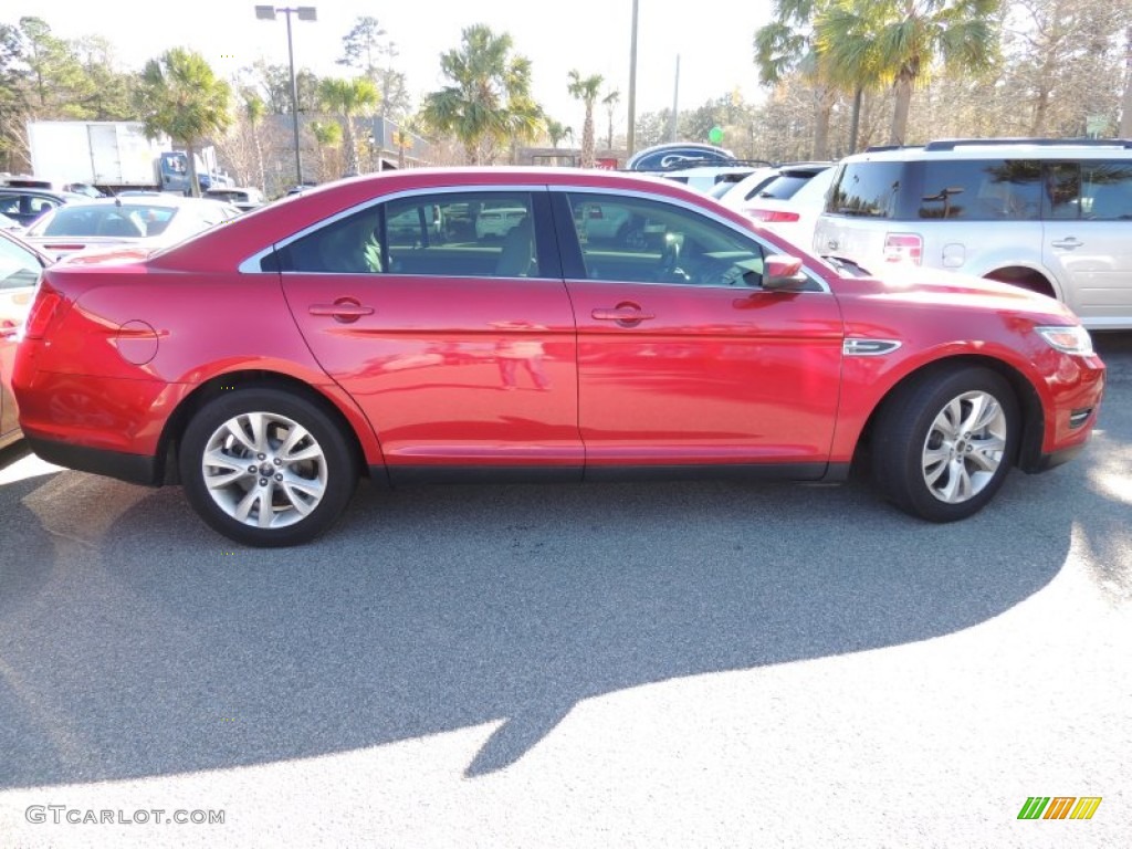 2012 Taurus SEL - Red Candy Metallic / Light Stone photo #13
