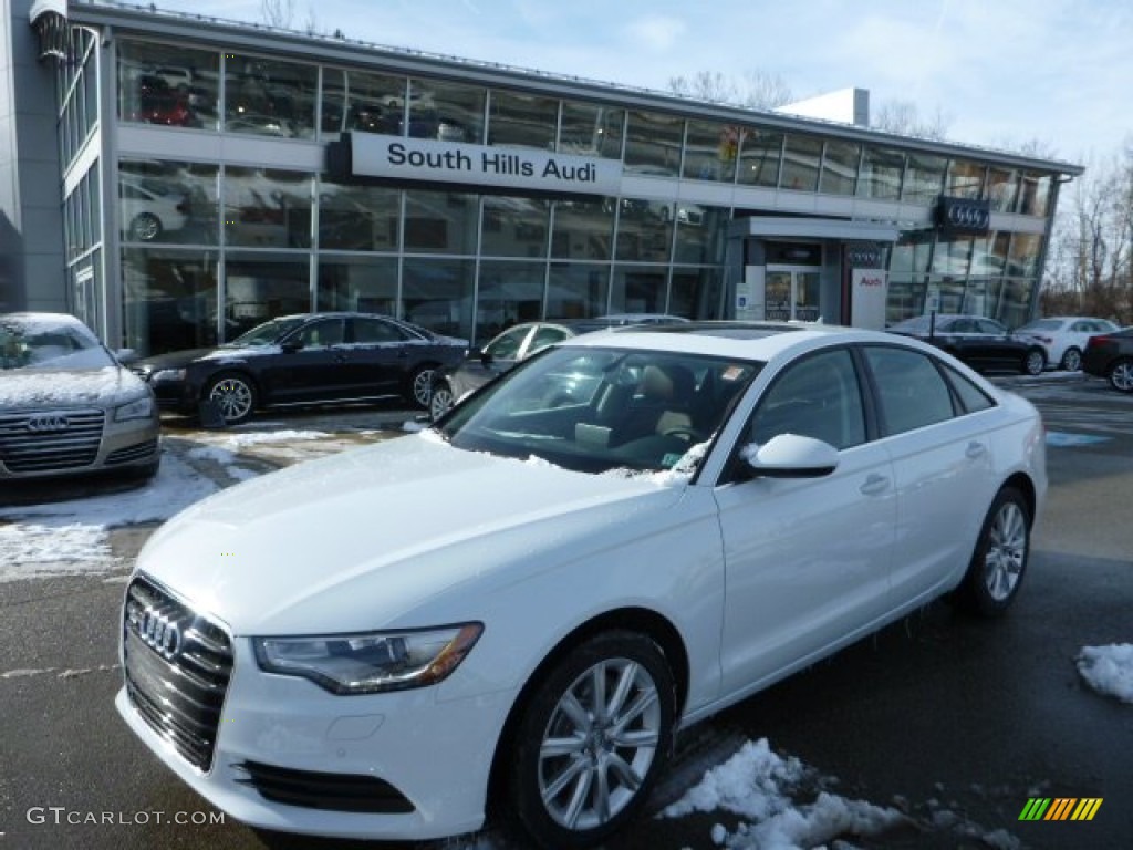 2014 A6 3.0 TDI quattro Sedan - Glacier White Metallic / Nougat Brown photo #1