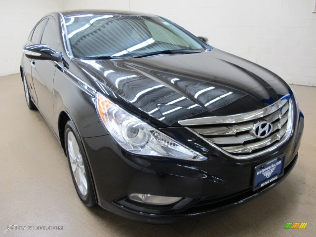 2011 Sonata Limited 2.0T - Midnight Black / Gray photo #1