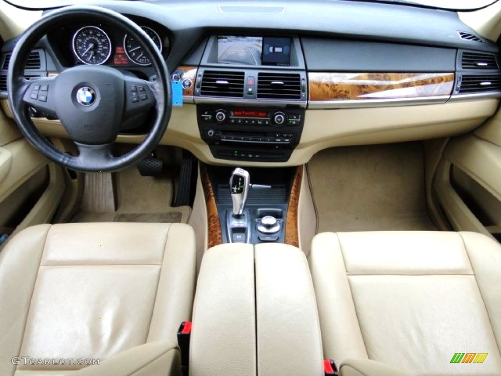 2008 BMW X5 4.8i Sand Beige Dashboard Photo #89412923