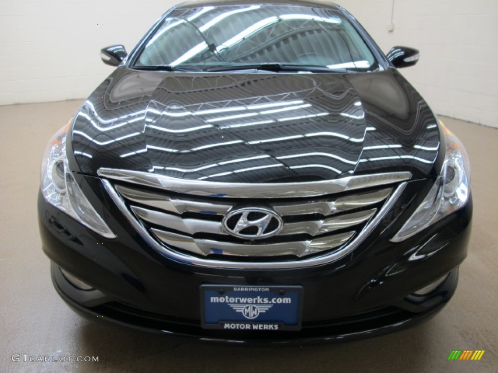 2011 Sonata Limited 2.0T - Midnight Black / Gray photo #2
