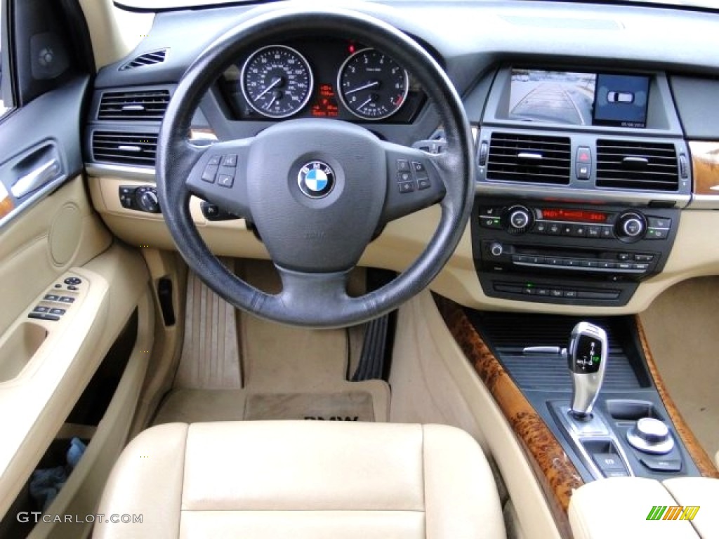 2008 BMW X5 4.8i Sand Beige Dashboard Photo #89412950