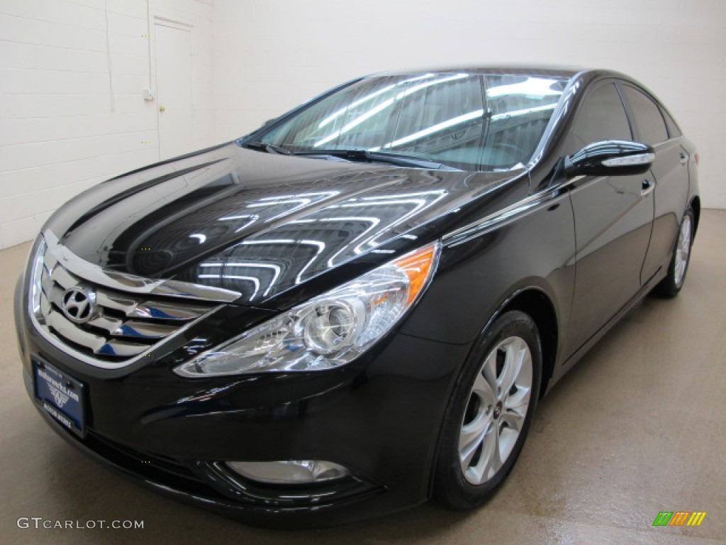 2011 Sonata Limited 2.0T - Midnight Black / Gray photo #3