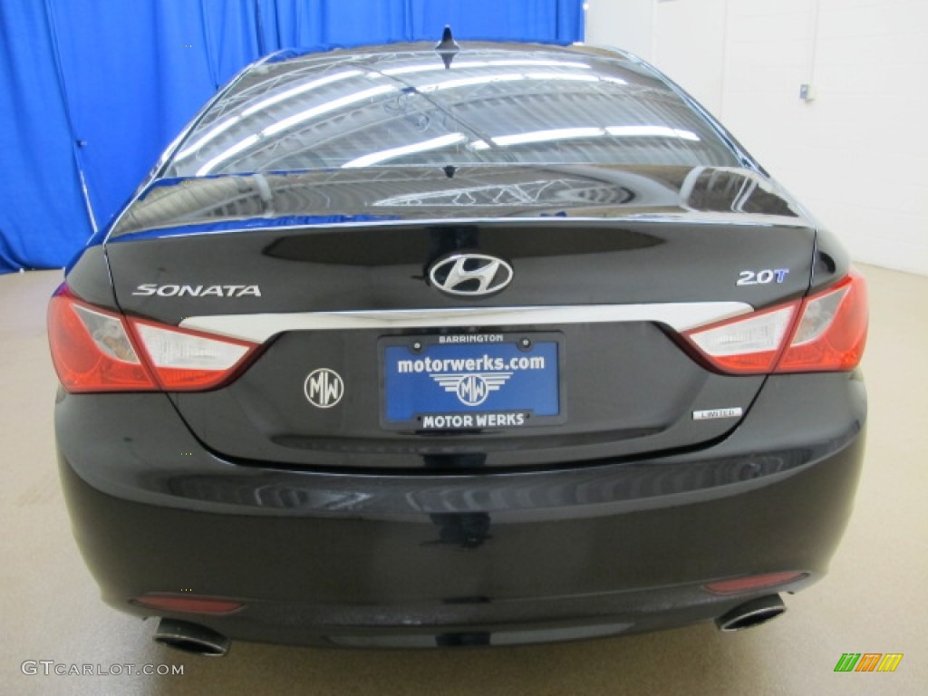 2011 Sonata Limited 2.0T - Midnight Black / Gray photo #6
