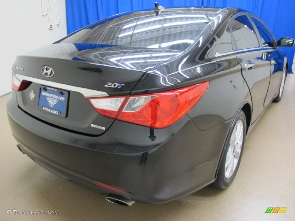 2011 Sonata Limited 2.0T - Midnight Black / Gray photo #7