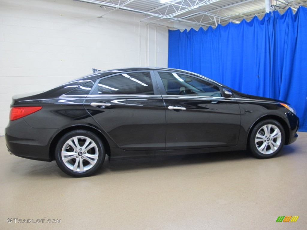 2011 Sonata Limited 2.0T - Midnight Black / Gray photo #8