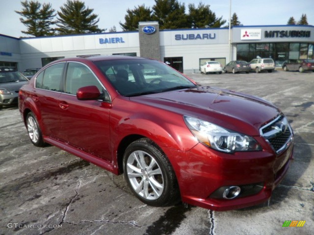 2013 Legacy 2.5i Limited - Venetian Red Pearl / Off Black Leather photo #1