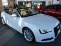 2014 Glacier White Metallic Audi A5 2.0T quattro Cabriolet  photo #5