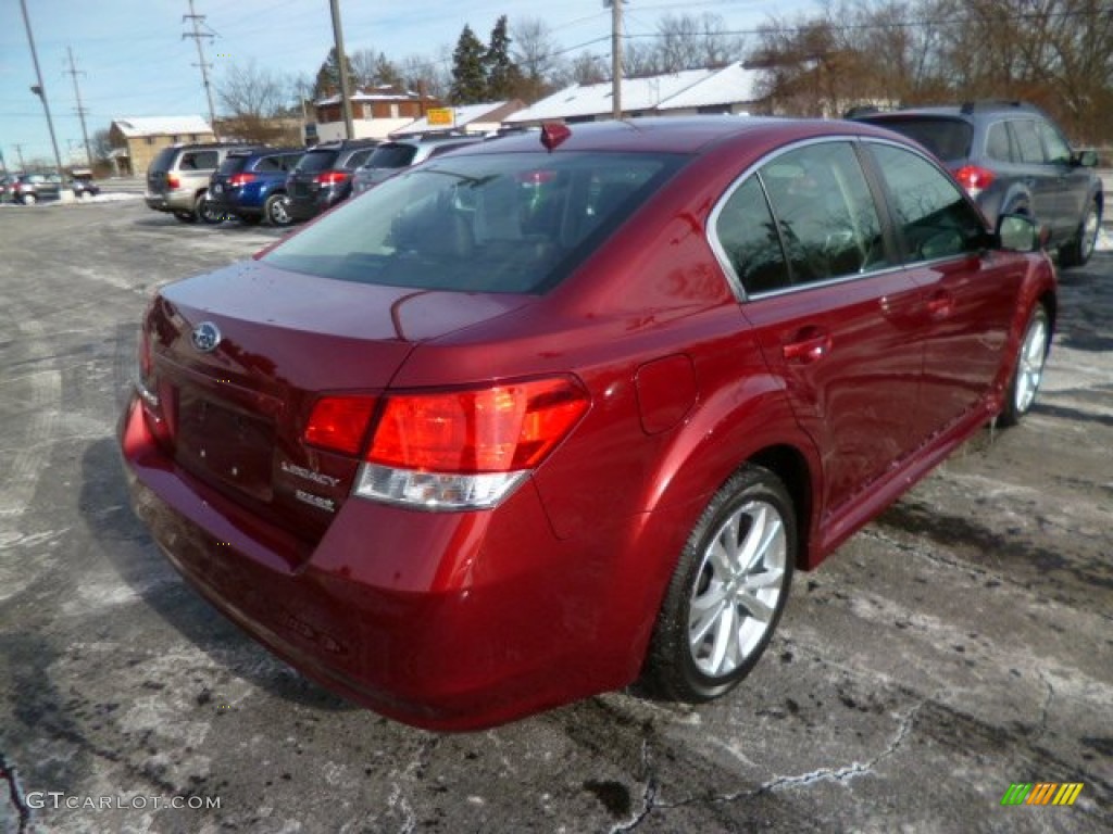 2013 Legacy 2.5i Limited - Venetian Red Pearl / Off Black Leather photo #7