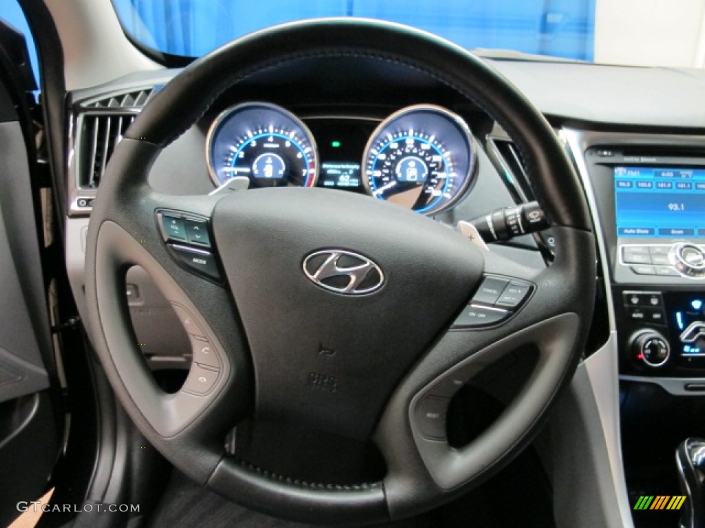 2011 Sonata Limited 2.0T - Midnight Black / Gray photo #28