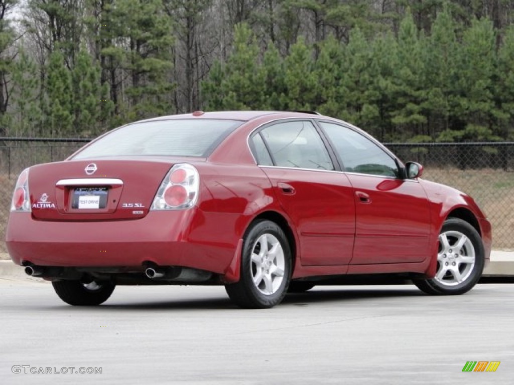2006 Altima 3.5 SL - Code Red Metallic / Blond photo #3