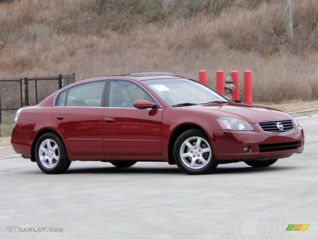 2006 Altima 3.5 SL - Code Red Metallic / Blond photo #6