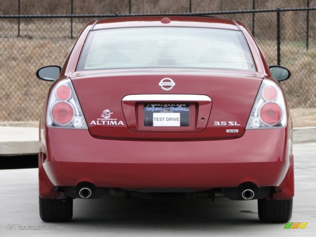 2006 Altima 3.5 SL - Code Red Metallic / Blond photo #8