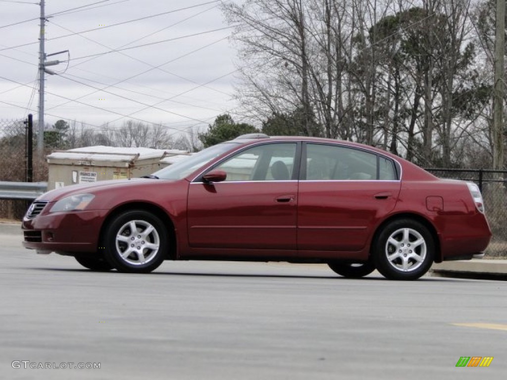 2006 Altima 3.5 SL - Code Red Metallic / Blond photo #9