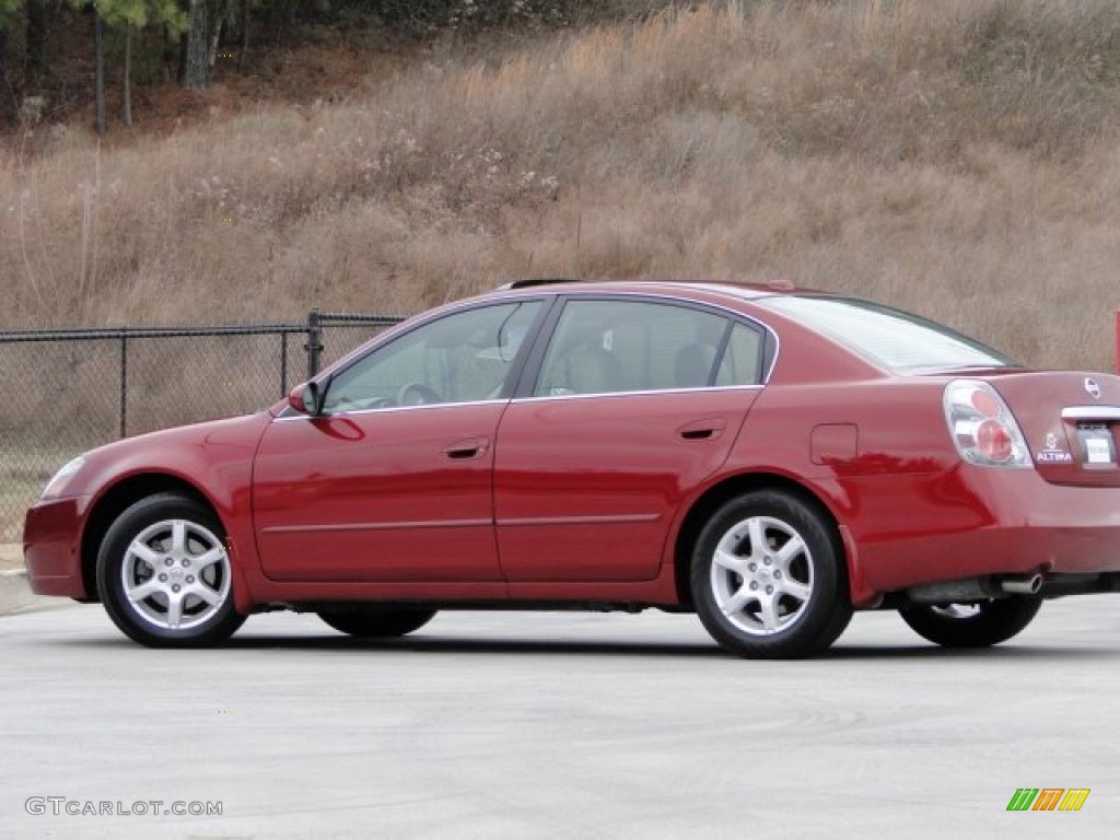 2006 Altima 3.5 SL - Code Red Metallic / Blond photo #31
