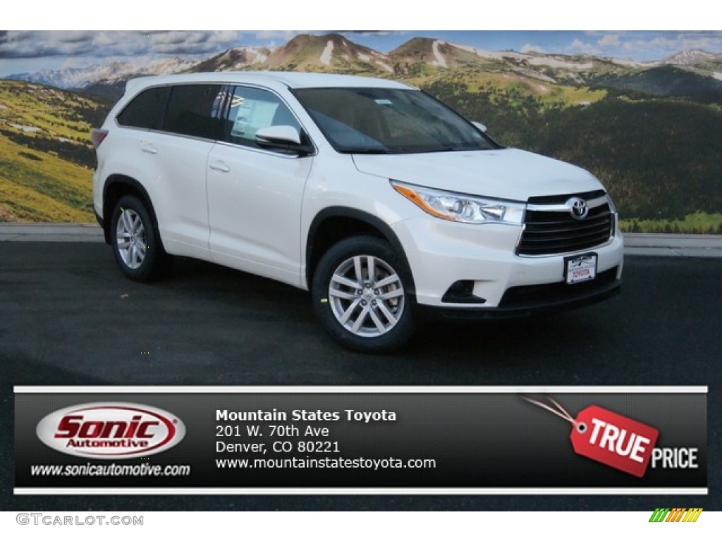 2014 Highlander LE AWD - Blizzard White Pearl / Ash photo #1