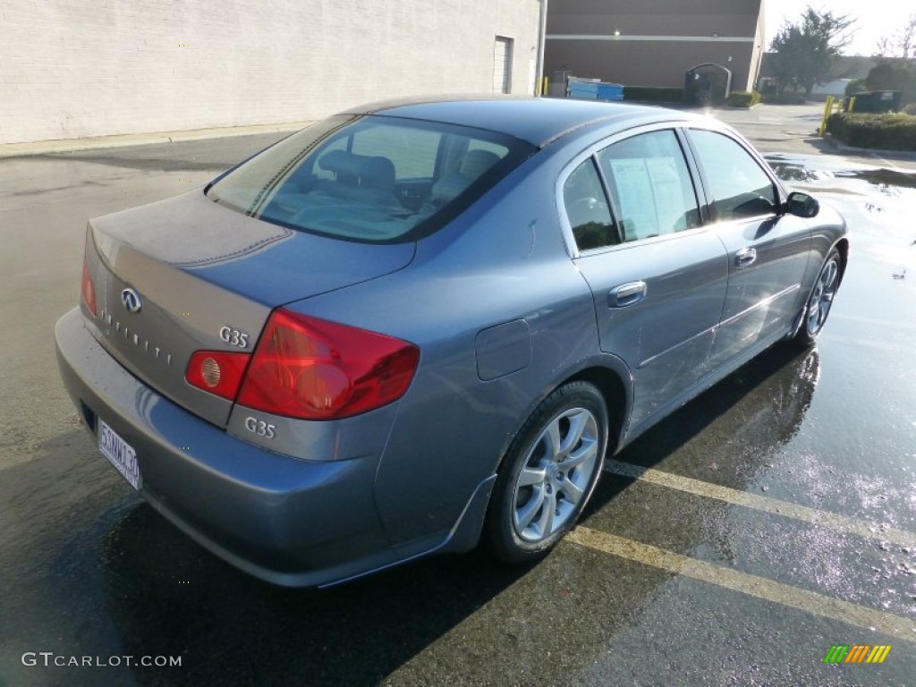 2006 G 35 Sedan - Lakeshore Slate Blue Metallic / Stone photo #6