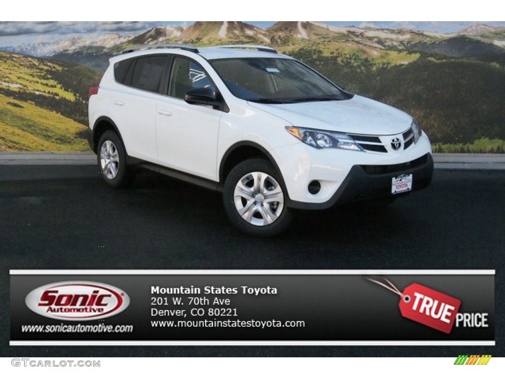 2014 RAV4 LE AWD - Super White / Black photo #1