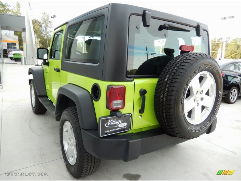 2012 Wrangler Sport 4x4 - Gecko Green / Black photo #2