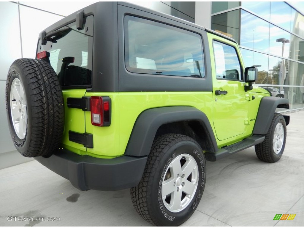 2012 Wrangler Sport 4x4 - Gecko Green / Black photo #4