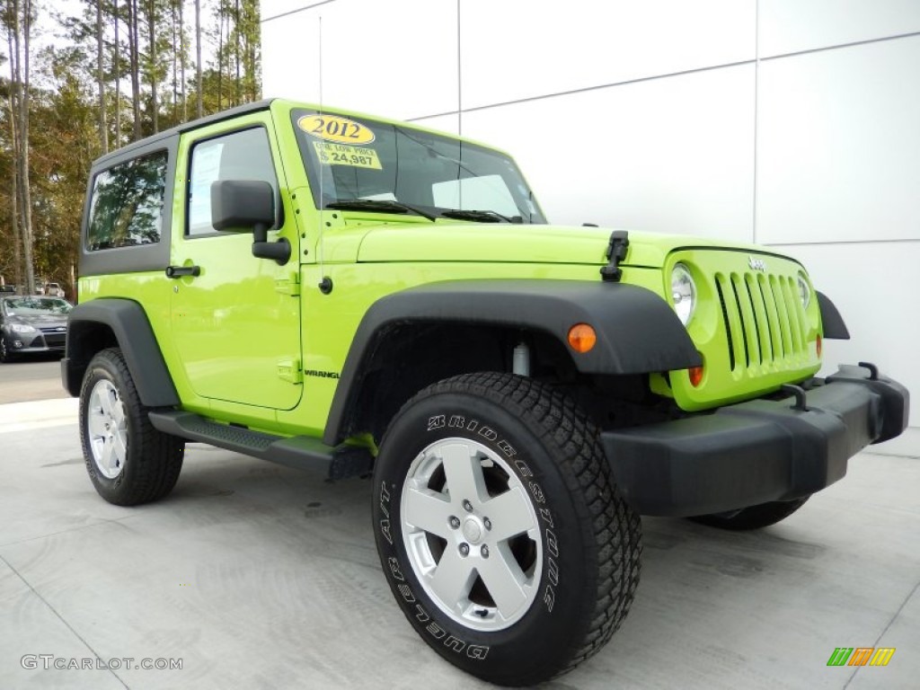 2012 Wrangler Sport 4x4 - Gecko Green / Black photo #6
