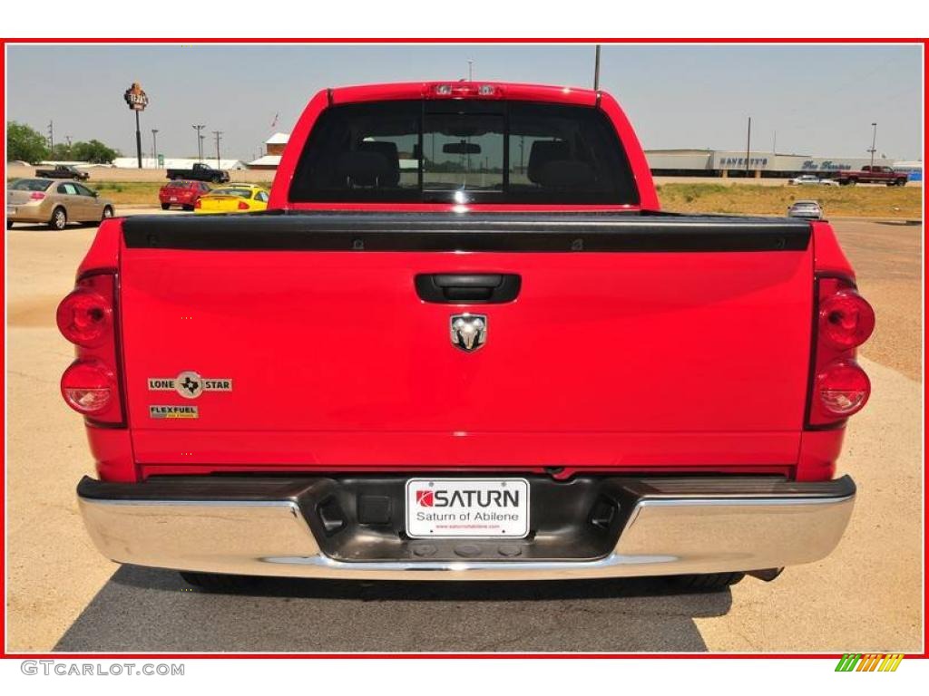 2008 Ram 1500 Lone Star Edition Quad Cab - Flame Red / Medium Slate Gray photo #4