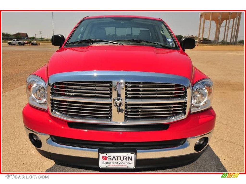 2008 Ram 1500 Lone Star Edition Quad Cab - Flame Red / Medium Slate Gray photo #10