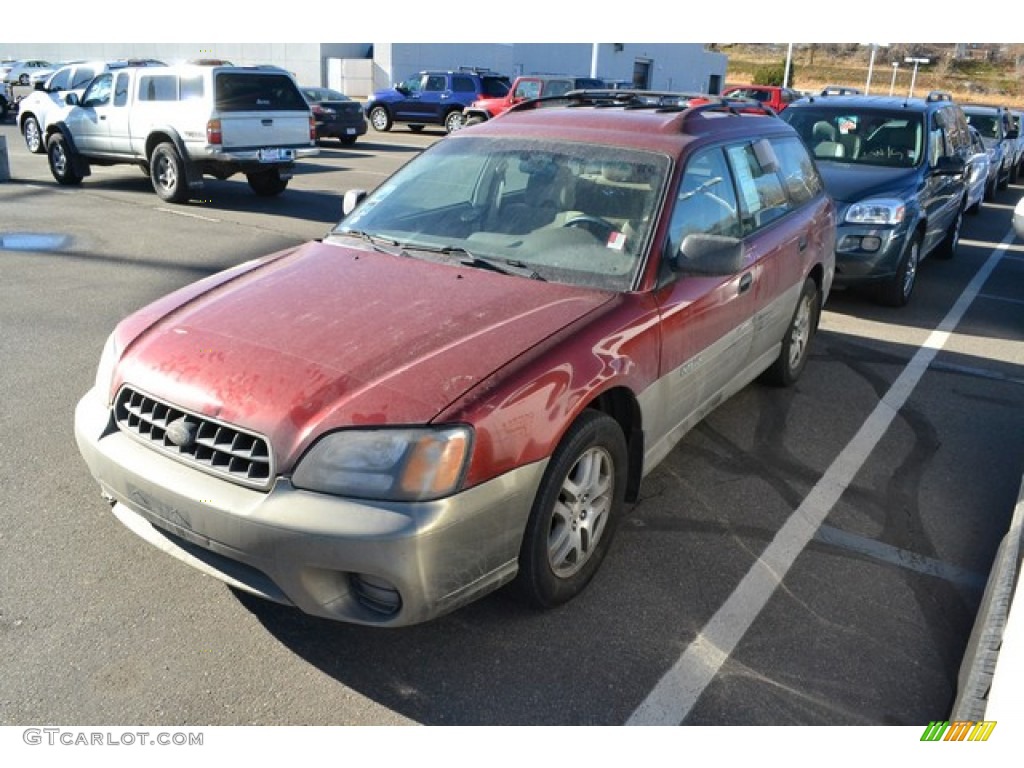 2004 Outback Wagon - Regatta Red Pearl / Beige photo #4