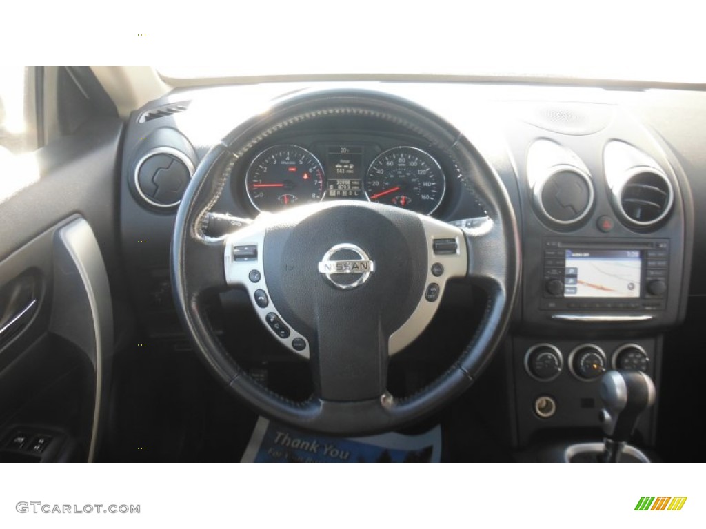 2011 Rogue SL AWD - Pearl White / Black photo #20