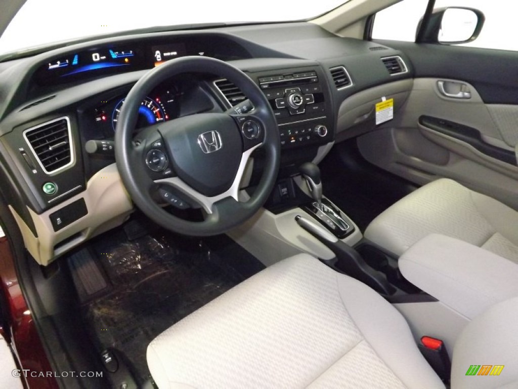 Gray Interior 2014 Honda Civic LX Sedan Photo #89426051