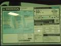 2014 Honda Civic EX Sedan Window Sticker
