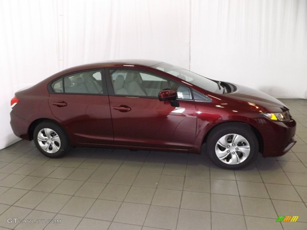 Crimson Pearl 2014 Honda Civic LX Sedan Exterior Photo #89426924