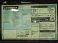 2014 Honda Civic LX Sedan Window Sticker